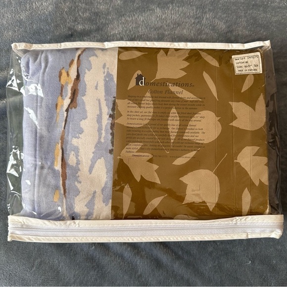 NWT Vintage domestications 100% COTTON FLANNEL Christmas Deer Brown TWIN SET - Picture 7 of 9